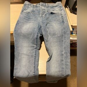 Express High Waisted Button Fly Skinny Jeans